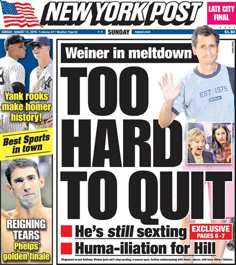 top   york post covers featuring anthony weiner business insider
