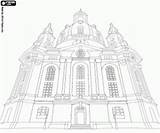 Dresden Frauenkirche Coloring Church Monuments Sights Europe Pages Other La Palacio Real sketch template