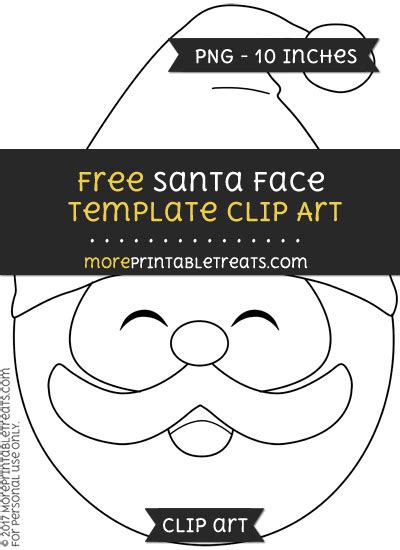 santa face template clipart