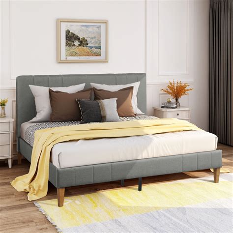 harper bright designs king size upholstered platform bed