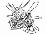 Gundam Sd Lineart sketch template