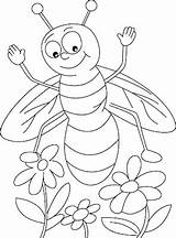 Mewarnai Lebah Paud Tk Insect Mewarn11 Lente Macam sketch template