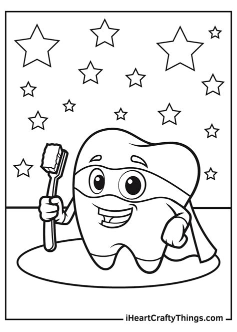 tooth coloring pages updated