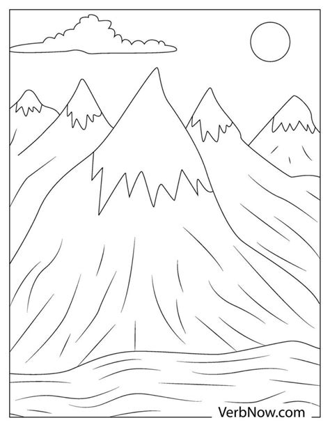 mountain coloring pages book   printable  verbnow