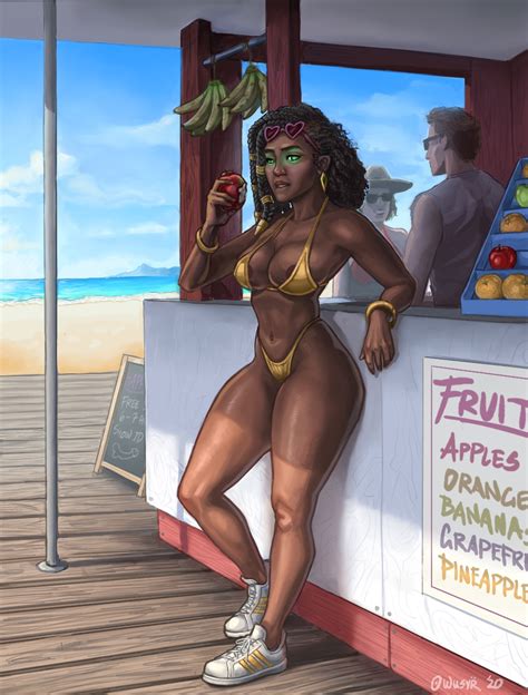 Senna At The Beach [commission] By Owusyr Hentai Foundry