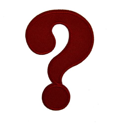 question mark patch iron  applique alternative clothing    questions iron