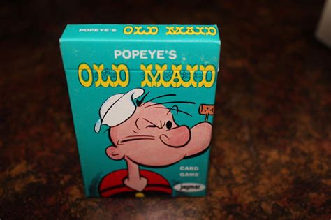 Original Vintage Popeye Old Maid Card Game 1950 Era New Old Store Stock