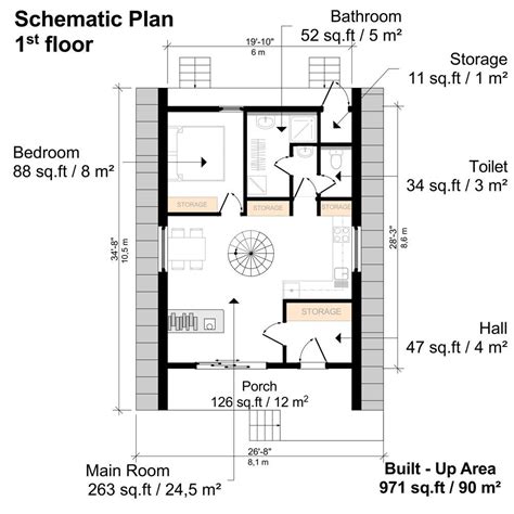 modern  frame house floor plans