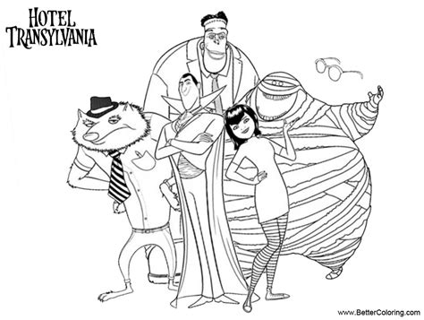 hotel transylvania coloring pages characters  printable coloring