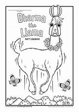 Llama Dharma Colouring Activities sketch template