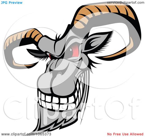 Clipart Evil Goat Royalty Free Vector Illustration By