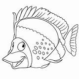 Butterflyfish Coloring Vector sketch template