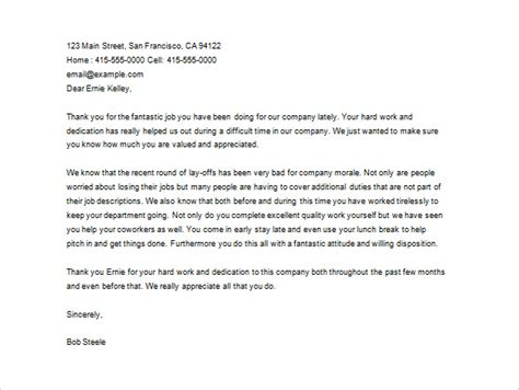 letter  employee appreciation employee appreciation letter