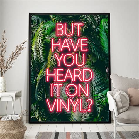 heard   vinyl neon sign print  quote etsy