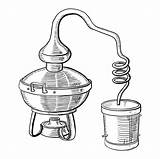 Moonshine Distillation sketch template