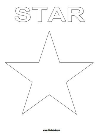 star coloring page kinderart