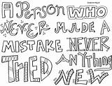 Coloring Positive Esteem Sayings Zitat Kostenlos Worksheeto Alley Messages Ausmalbild Mistake Attitude sketch template