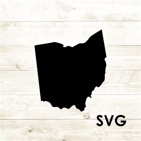 ohio outline silhouette state svg digital  etsy