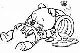 Pooh Coloring Winnie Pages Baby Bear Drawing Sleeping Classic Kids Friends Printable Clipart Tiger Wecoloringpage Line Colouring Outline Color Cartoons sketch template