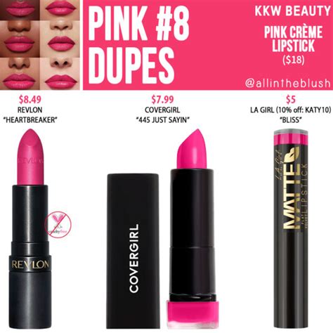 Kww Beauty Pink 8 Crème Lipstick Dupes All In The Blush