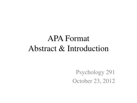 format abstract introduction powerpoint