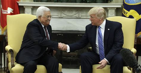 donald trump deletes tweet about meeting with palestine s mahmoud abbas
