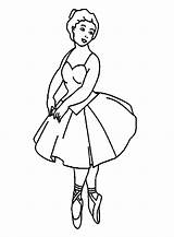 Coloring Ballerina Pages Printable sketch template