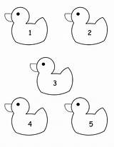 Ducks Five Carle sketch template