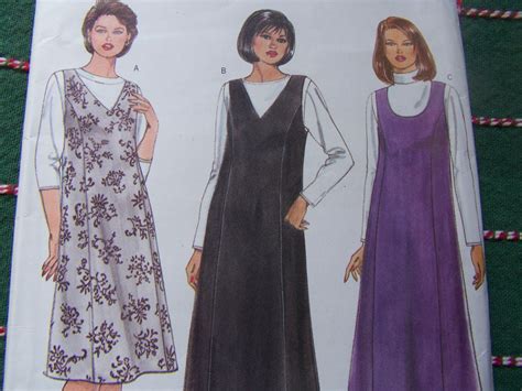 uncut womens plus size sewing pattern 6352 flared jumper dress princess