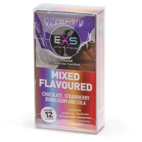 exs mixed flavoured condoms 12 pack lovehoney