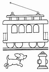 Trains Treni Tranvia Tram Caboose Tranvias Crtež Planse Jocuri Jucarii Bojanke Vlakovi Chien Colorat Colorare Megghy Printanje Fise Desenat Djecu sketch template