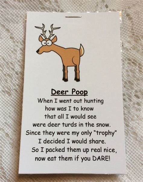 homemade deer poop chocolate candy novelty gag gift hunting joke prank ebay