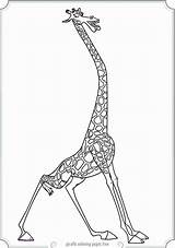 Coloring Melman Pages Madagascar Popular Printable Giraffe Print Para sketch template