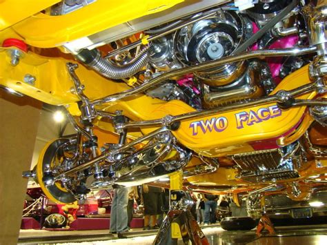 yellow motorcycle   engines attached