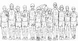 Haikyuu Tsukishima Kageyama Hinata sketch template