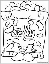 Shopkins Jelly Coloring Pages Shopkin Color Adults Kids Candy Coloringpages101 sketch template