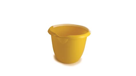 plastic yellow bucket  handle rs