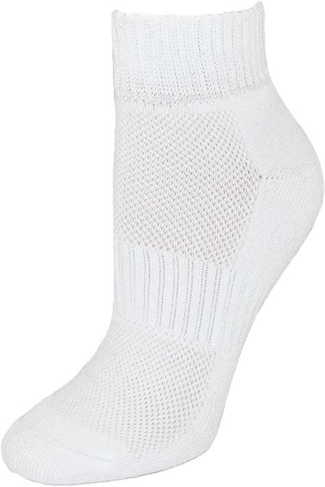 ctm women s cotton blend arch support ankle sock pack of 3 white at