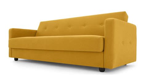 chou click clack sofa bed with storage butter yellow