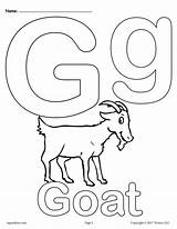 Goat Lowercase Uppercase sketch template