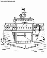 Ferry Coloring Gif Colouring Boat Pages sketch template