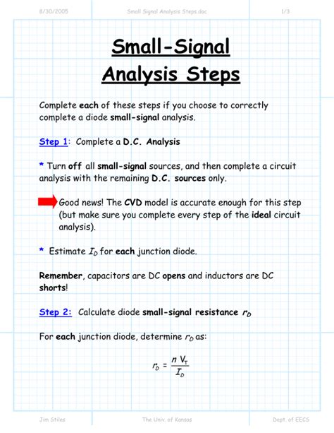 small signal analysis steps