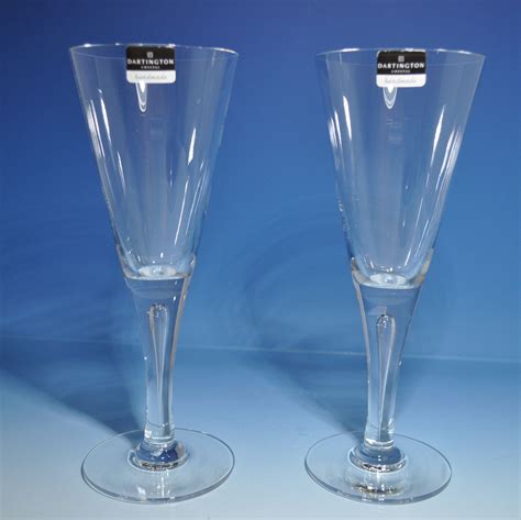 Dartington 2 ‘sharon’ Wine Glasses 210mm Pair Michael Virden Glass