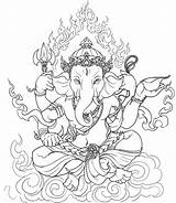 Ganesh Coloring Pages Kids Ganesha Getcolorings Special Printable sketch template