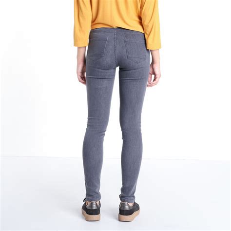 jeans jegging skinny en coton bio gris fonce femme bonobo