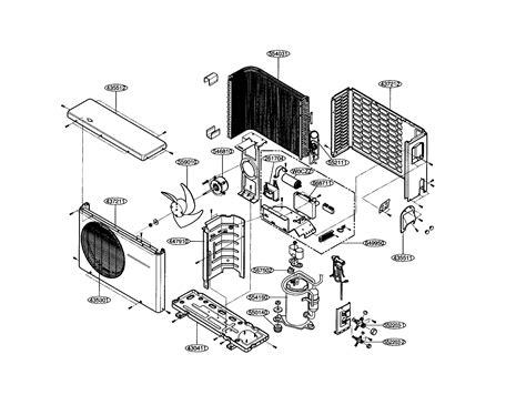 outdoor unit diagram parts list  model lacp lg parts room air conditioner parts