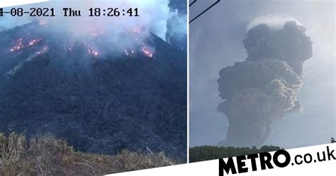 St Vincent Volcano La Soufriere Erupts As Caribbean Island Evacuated