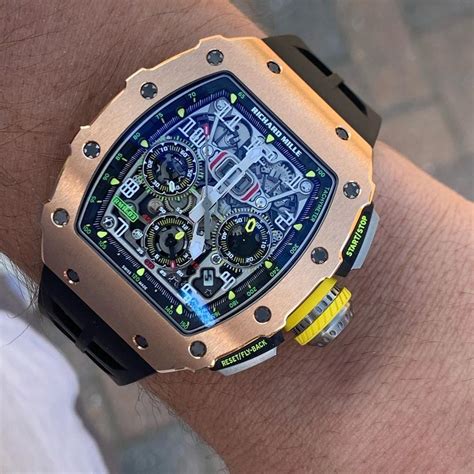 richard mille [new] rm 11 03 rose gold and titanium automatic flyback