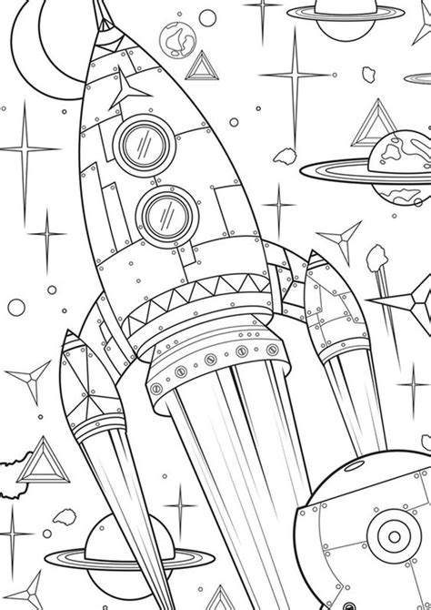 pin  space science fantasy coloring pages