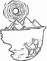 Egyptian Piramidi Pyramids Egizi Egitto Camels Pyramiden Facili Cammelli Egypt Cairo Egizie Stampare Fresco Egyiptom Disegnare Egyiptomi Description sketch template